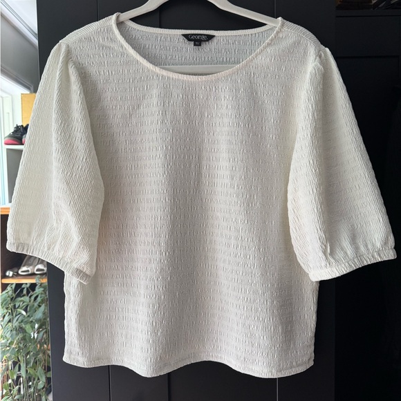 George Cream Textured Women's Blouse - Picture 4 of 5